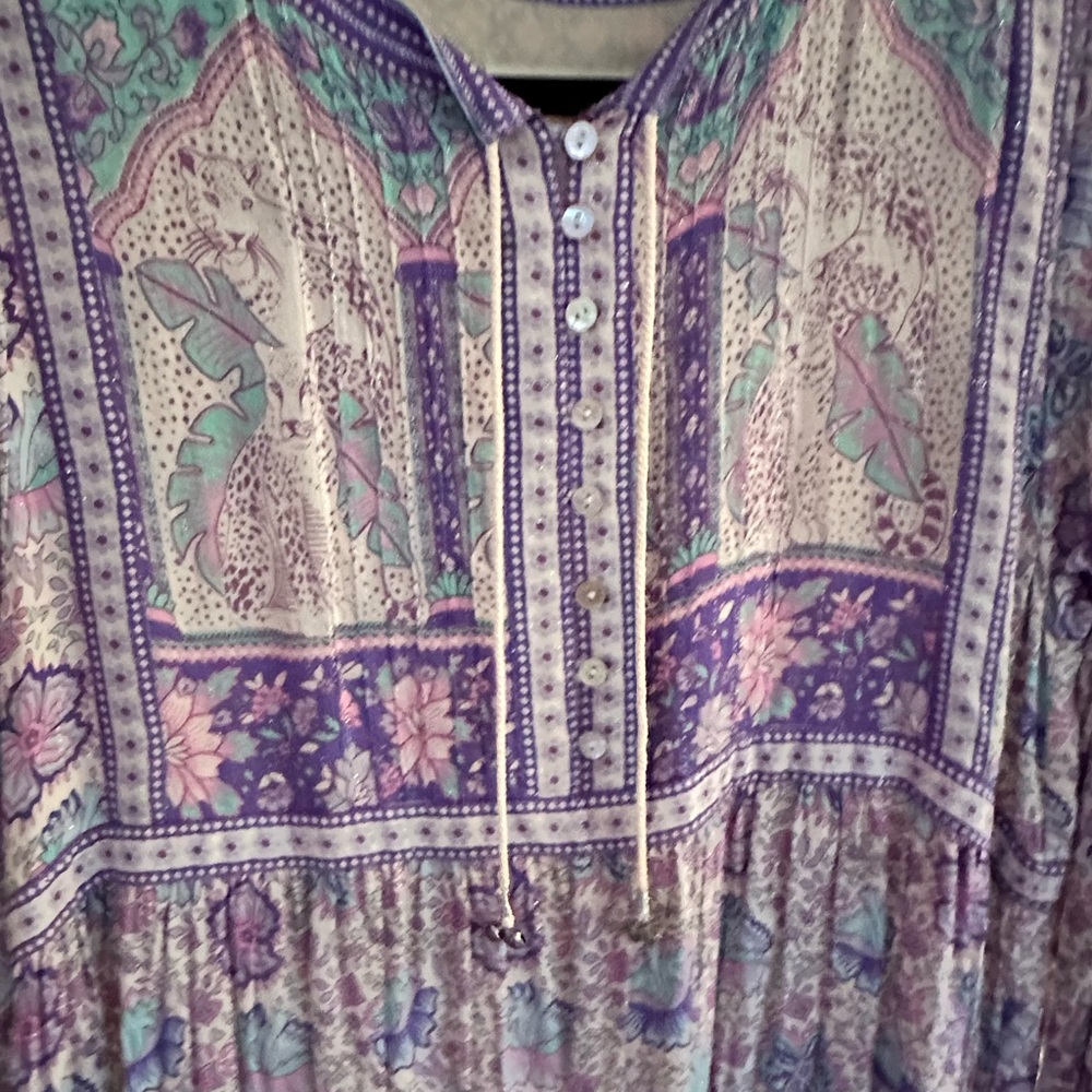 Spell Purple and Blue Floral Midi Dress - Picture 7 of 11